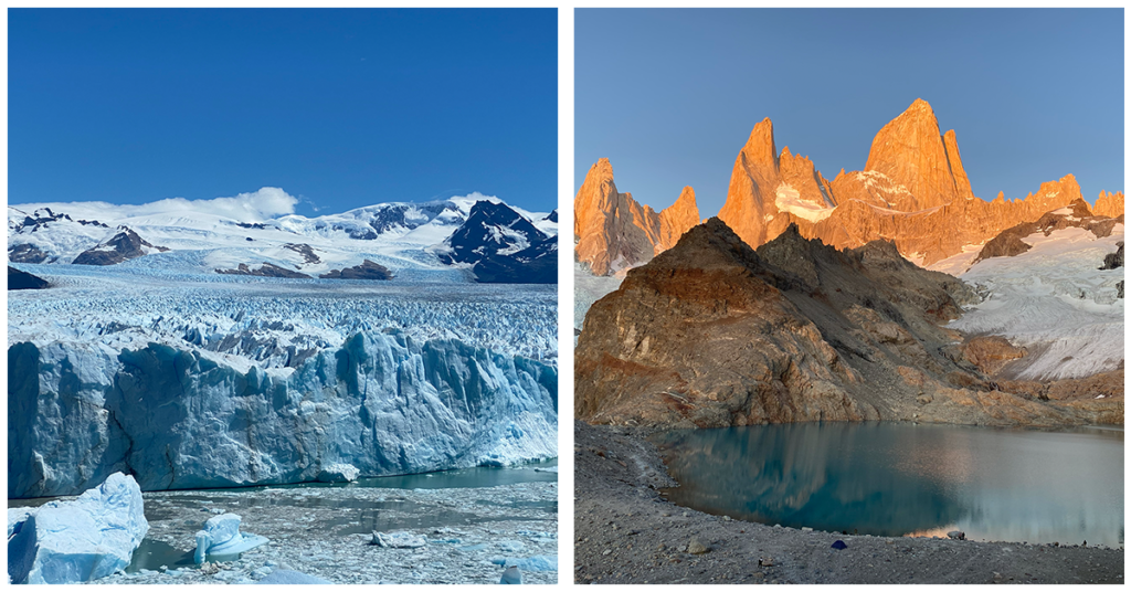 Glacier Perito Moreno and Mount Fitzroy featured